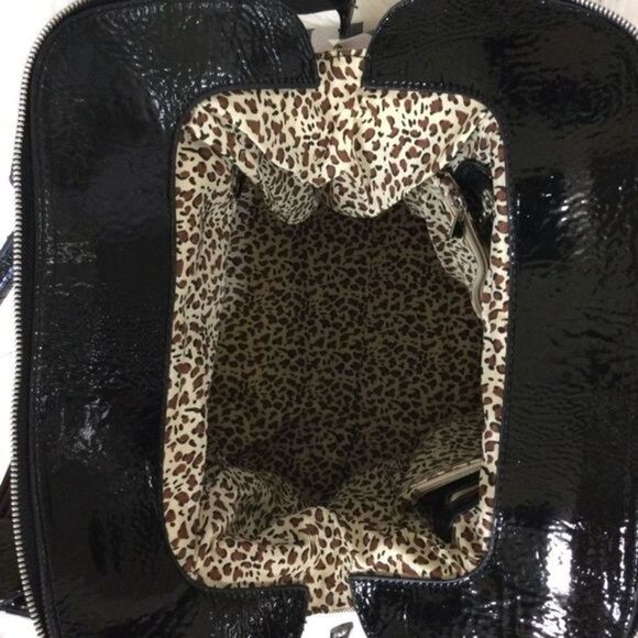 BLACK Patent‎ Bow Large Tote or Shoulder Bag NWT - Picture 8 of 12